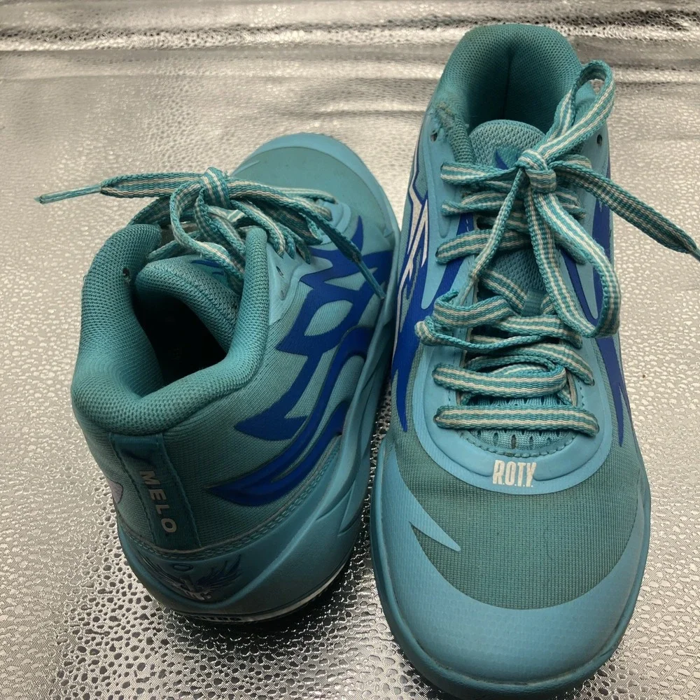 Puma Melo ROTY Youth Basketball Shoes Blue US 5.5